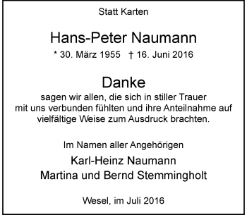 Alle Traueranzeigen F R Hans Peter Naumann Trauer Rp Online De