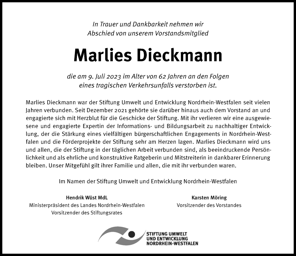 Alle Traueranzeigen für Marlies Dieckmann trauer rp online de