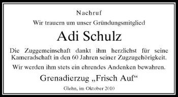 Traueranzeige von Adi Schulz von Rheinische Post