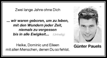 Traueranzeige von Günter Pauels von Rheinische Post