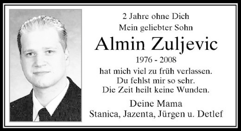  Traueranzeige für Almin Zuljevic vom 08.11.2010 aus Rheinische Post
