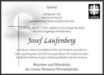 Traueranzeige von Josef Laufenberg von Rheinische Post