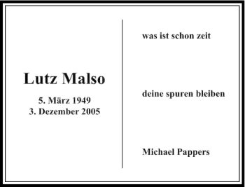 Traueranzeige von Lutz Maslo von Rheinische Post