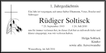 Traueranzeige von Rüdiger Soltisek von Rheinische Post