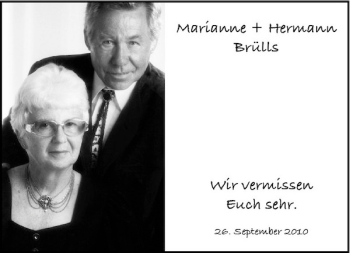 Traueranzeige von Marianne Hermann Brülls von Rheinische Post