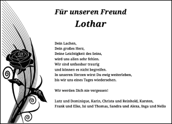 Traueranzeige von Lothar  von Rheinische Post