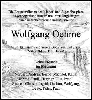 Traueranzeige von Wolfgang Oehme von Rheinische Post