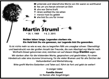 Traueranzeige von Struml Martin von Rheinische Post