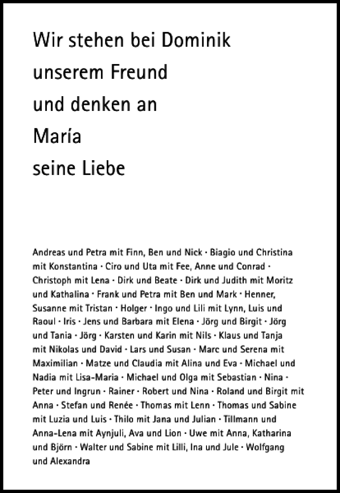  Traueranzeige für Maria  vom 17.04.2015 aus Rheinische Post