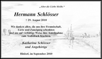 Traueranzeige von Hermann Schlösser von Rheinische Post