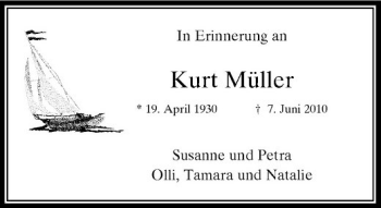 Traueranzeige von Kurt Müller von Rheinische Post