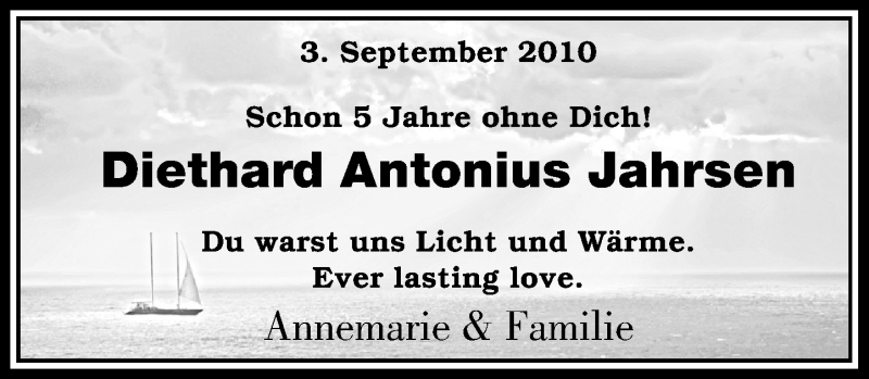  Traueranzeige für Diethard Antonius Jahrsen vom 05.09.2015 aus Rheinische Post
