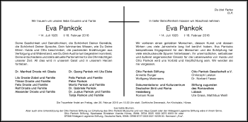 Traueranzeige von Eva Pankok von Rheinische Post