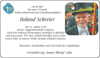 Traueranzeige von Roland Schreier von Rheinische Post