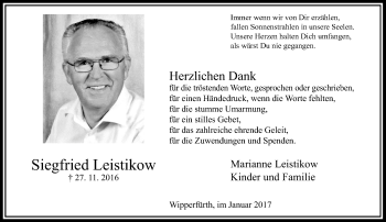 Traueranzeige von Siegfried Leistikow von Rheinische Post