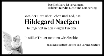 Traueranzeige von Hildegard Naefgen von Rheinische Post