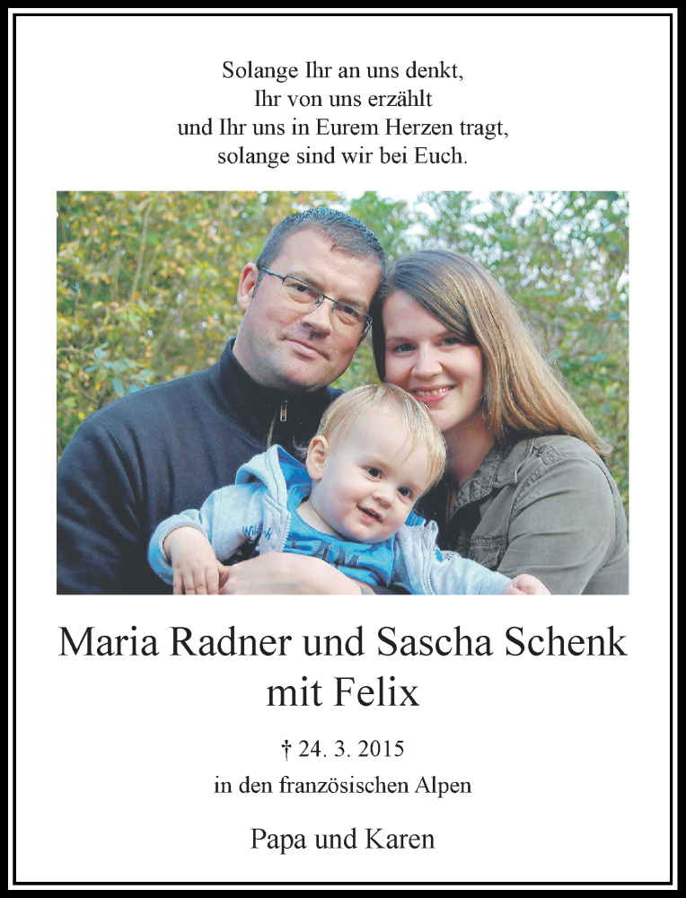  Traueranzeige für Maria Radner vom 25.03.2017 aus Rheinische Post