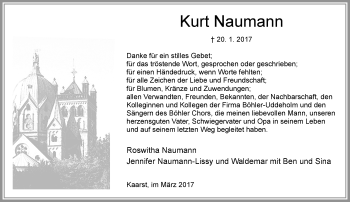 Traueranzeige von Kurt Naumann von Rheinische Post