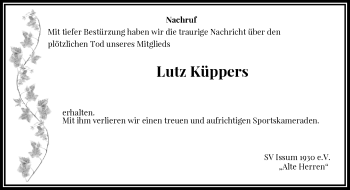 Traueranzeige von Lutz Küppers von Rheinische Post