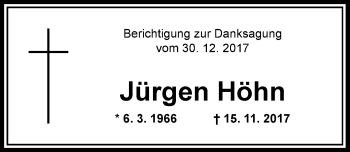 Traueranzeige von Jürgen Höhn von Rheinische Post