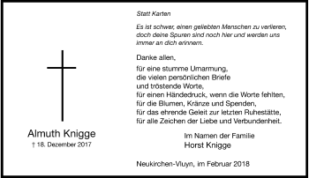 Traueranzeige von Almuth Knigge von Rheinische Post