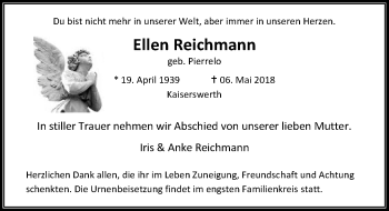 Traueranzeige von Ellen Reichmann von Rheinische Post