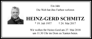 Traueranzeige von Heinz-Gerd Schmitz von Rheinische Post