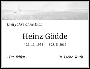 Traueranzeige von Heinz Gödde von Rheinische Post