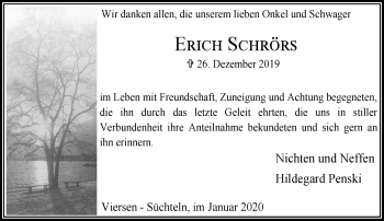 Traueranzeige von Erich Schrörs von Rheinische Post