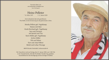 Traueranzeige von Heinz Pelleter von Rheinische Post