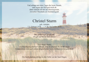 Traueranzeige von Christel Sturm von Rheinische Post