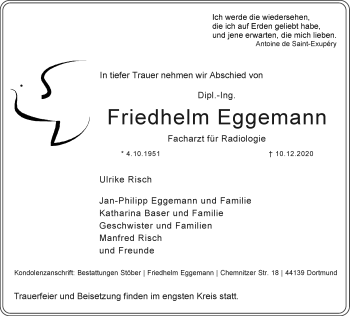 Traueranzeige von Friedhelm Eggemann von Rheinische Post