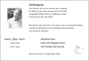 Traueranzeige von Horst Horn von Rheinische Post