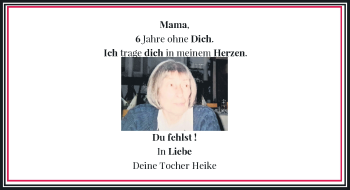 Traueranzeige von Mama  von Rheinische Post