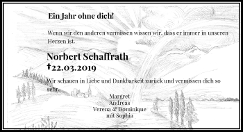 Traueranzeige von Norbert Schaffrath von Rheinische Post