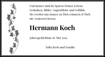 Traueranzeige von Hermann Koch von Rheinische Post