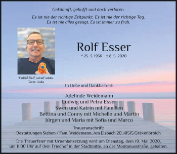 Traueranzeige von Rolf Esser von Rheinische Post