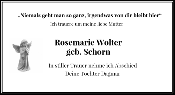 Traueranzeige von Rosemarie Wolter von Rheinische Post