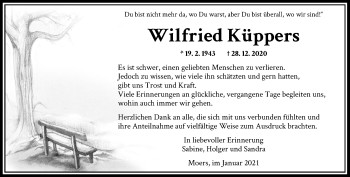 Traueranzeige von Wilfried Küppers von Rheinische Post