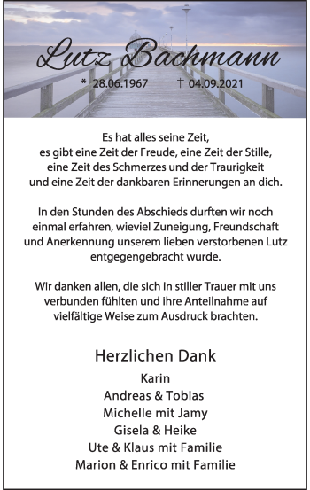 Traueranzeige von Lutz Bachmann von Rheinische Post