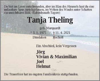 Traueranzeige von Tanja Theling von Rheinische Post