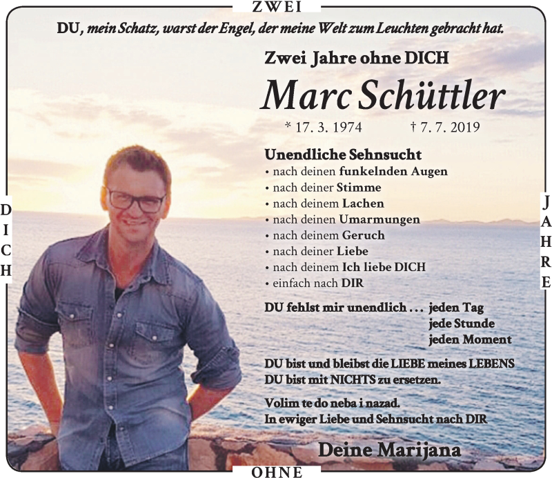  Traueranzeige für Marc Schüttler vom 07.07.2021 aus Rheinische Post