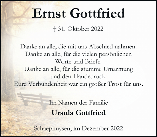 Traueranzeige von Ernst Gottfried von Rheinische Post