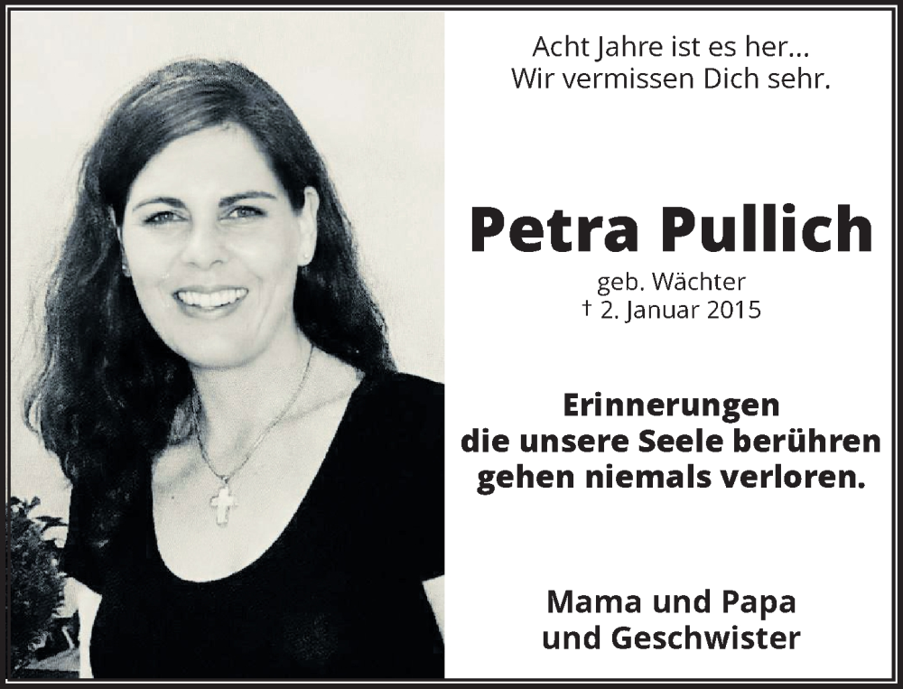  Traueranzeige für Petra Pullich vom 31.12.2022 aus Rheinische Post