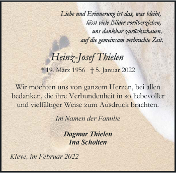 Traueranzeige von Heinz-Josef Thielen von Rheinische Post