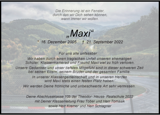 Traueranzeige von Maxi  von Rheinische Post