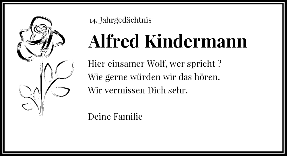 Traueranzeige für Alfred Kindermann vom 28.01.2023 aus Rheinische Post