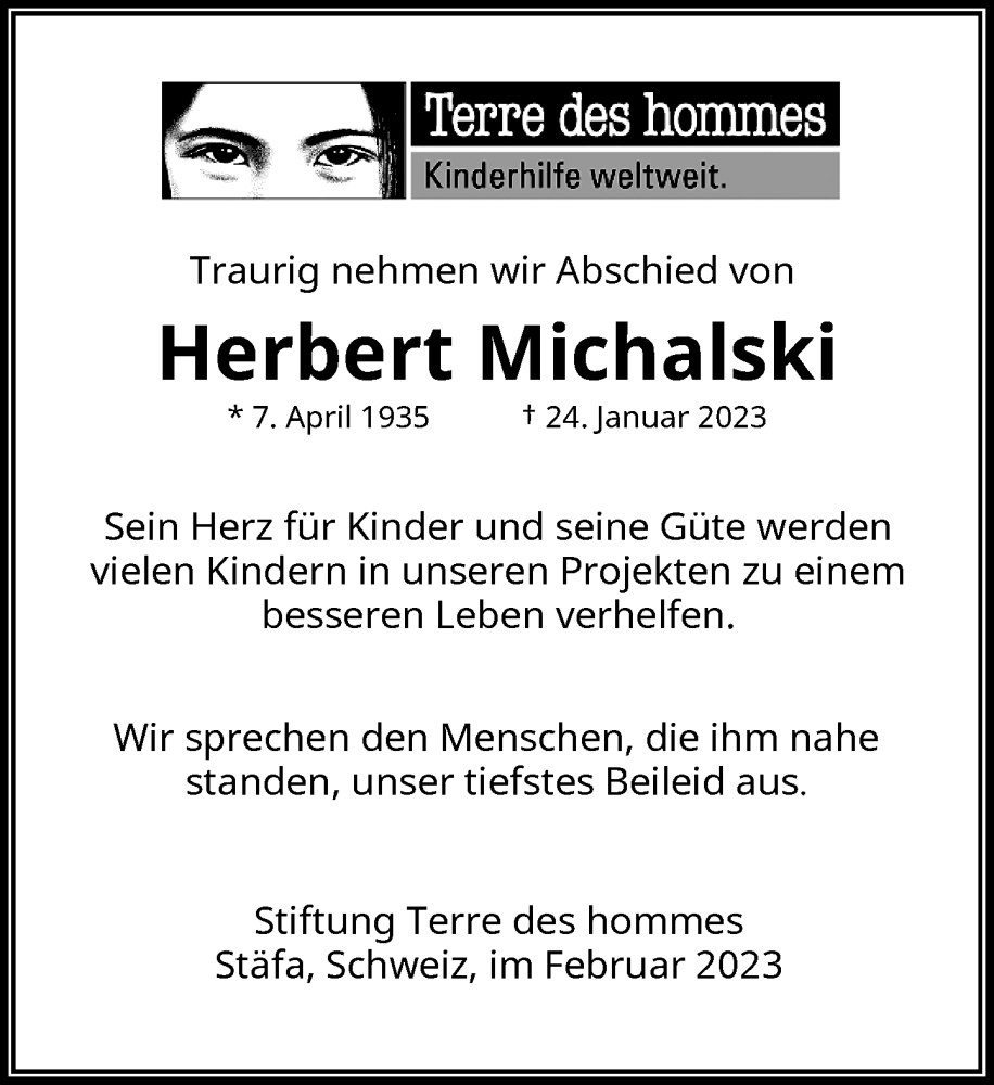 Alle Traueranzeigen Für Herbert Michalski Trauerrp Onlinede