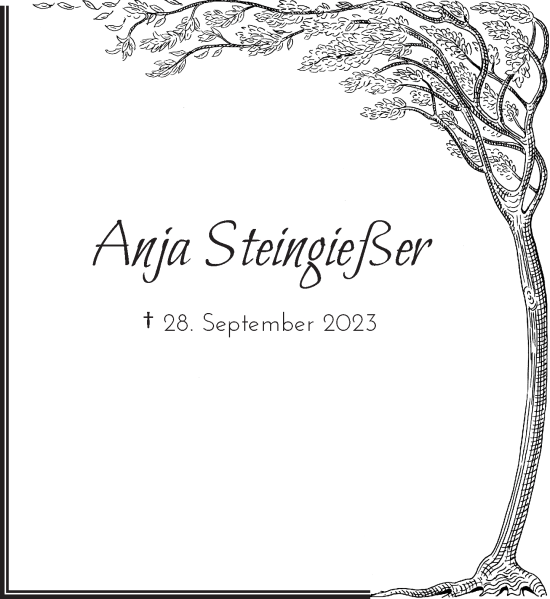 Traueranzeige von Anja Steingießer von Rheinische Post