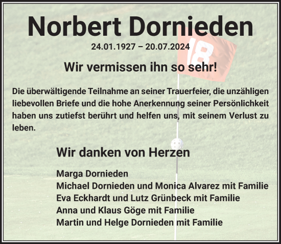 Traueranzeige von Norbert Dornieden von Rheinische Post